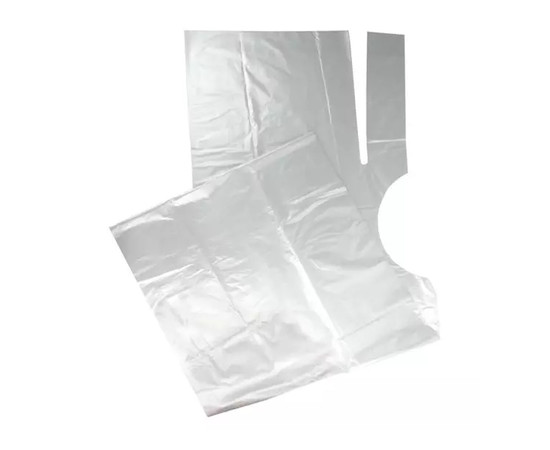 Изображение 2 Пеньюары для парикмахерских работ Panni Mlada 0.9х1.6 м (полиэтилен, белый) 100 штук (20021750010)