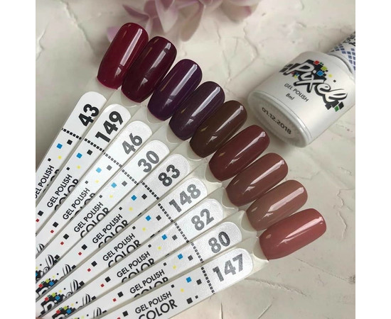 Изображение 6 Гель-лак Pixel №043 (марсала), 8 мл, Объем (мл, г): 8, Цвет: 043