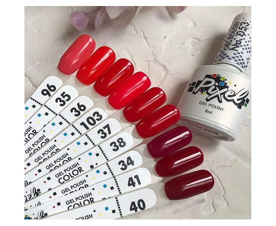 Зображення 4 Гель-лак Pixel №034 (темно-малиновий), 8 мл, Об'єм (мл, г): 8, Колір: 034