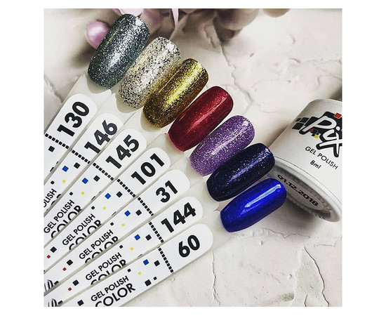 Зображення 3 Гель-лак Pixel №031 (фіолетовий з мікроблиском), 8 мл, Об'єм (мл, г): 8, Колір: 031