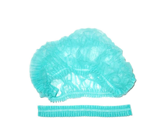 Зображення 3 Шапочка медична на подвійний гумці Panni Mlada ™ (100 шт / пач) з спанбонду, м'ятний