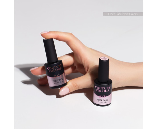 Зображення 7 База для гель-лаку Couture Color Fiber Base FB 04 Shimmer Pink рожевий з шиммером, 9 мл