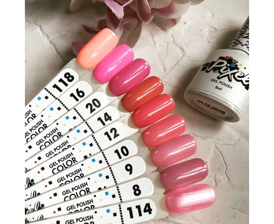 Изображение 5 Гель-лак Pixel №008 (фиолетово-розовый), 8 мл, Объем (мл, г): 8, Цвет: 008