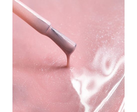 Зображення 4 База для гель-лаку Couture Color Fiber Base FB 04 Shimmer Pink рожевий з шиммером, 9 мл