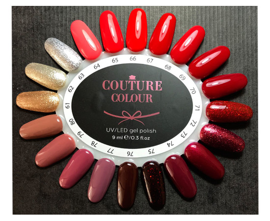 Зображення 2 Гель-лак Couture Colour №076 бордово-шоколадний, 9 мл, Об'єм (мл, г): 9, Колір: 076