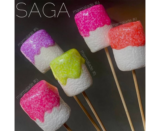 Зображення 3 Гель-лак SAGA Marmalade №03 рожевий з білими конфетті, 9 мл, Об'єм (мл, г): 9, Колір: 03