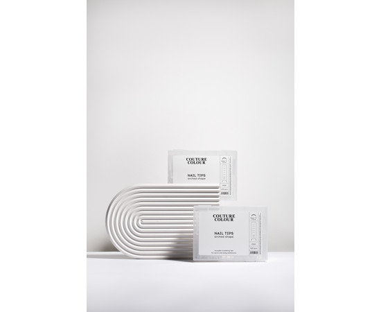 Зображення 2 Верхні арочні форми для нарощування нігтів Couture Colour Nail Tips Arched Shape з розміткою, прозорі, 120 шт.
