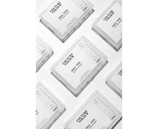 Зображення 4 Верхні арочні форми для нарощування нігтів Couture Colour Nail Tips Arched Shape з розміткою, прозорі, 120 шт.