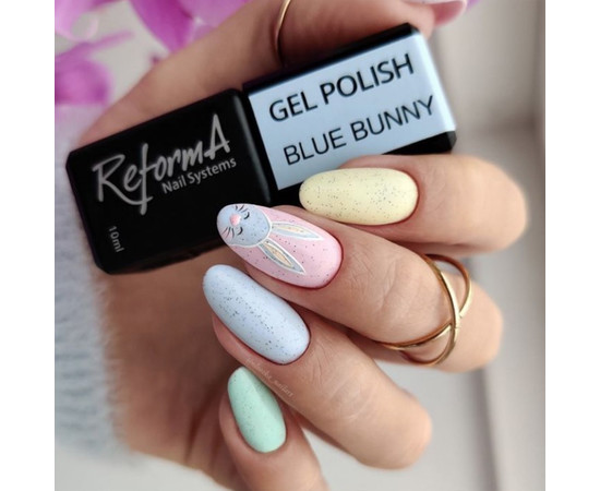 Зображення 2 Гель-лак ReformA Spring Daisy м'ятно-зелений з чорним піском, 10 мл., Об'єм (мл, г): 10, Колір: Spring Daisy