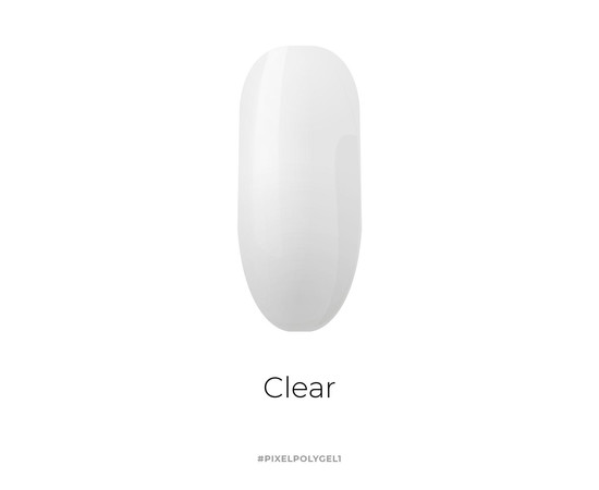 Зображення 2 Полігель Pixel Poly Gel Clear №1 (прозорий), 15 мл, Об'єм (мл, г): 15, Колір: 01
