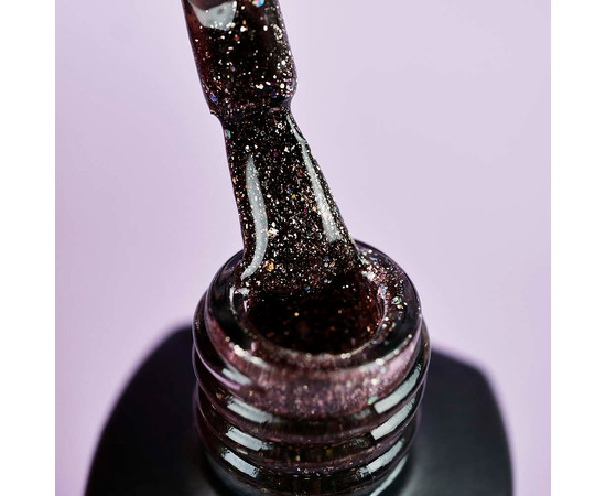 Зображення 2 Гель лак BABY Moon Dance Diamond №014 бежевий темний з різнокольоровим гліттером, 6 мл, Об'єм (мл, г): 6, Колір: 014