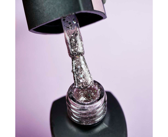 Зображення 2 Гель лак BABY Moon Dance Diamond №016 сріблясто-бежевий з різнобарвним глітером, 6 мл, Об'єм (мл, г): 6, Колір: 016