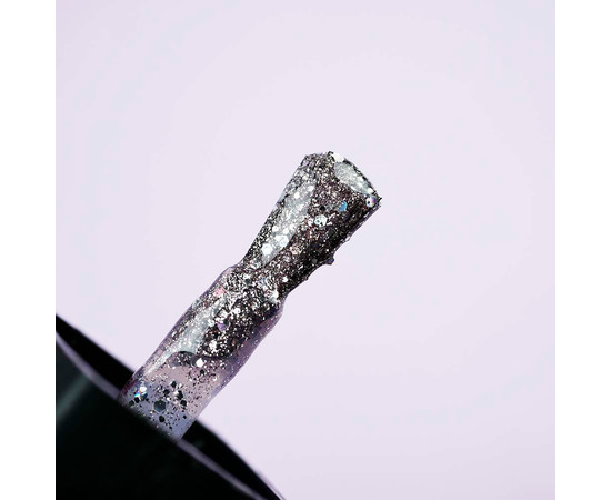 Зображення 3 Гель лак BABY Moon Dance Diamond №016 сріблясто-бежевий з різнобарвним глітером, 6 мл, Об'єм (мл, г): 6, Колір: 016