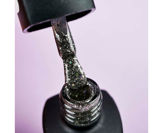 Зображення 2 Гель лак BABY Moon Dance Diamond №021 сріблясто-оливковий з різнокольоровим глітером, 6 мл, Об'єм (мл, г): 6, Колір: 021