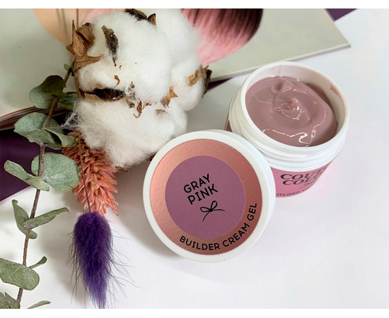 Зображення 2 Будівельний крем-гель Couture Colour Builder Cream Gel Gray Pink сіро-рожевий, 15 мл, Об'єм (мл, г): 15, Колір: Gray Pink