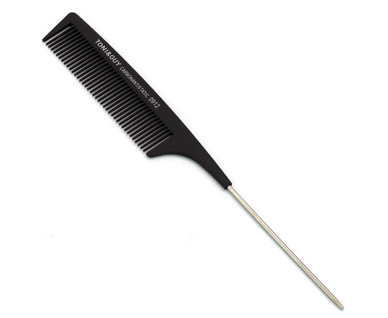 Изображение 2 Гребень для волос с металлическим хвостом T&G 0912 черный