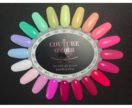 Зображення 2 Гель-лак Couture Colour №119 світлий молочно-рожевий, 9 мл, Об'єм (мл, г): 9, Колір: 119