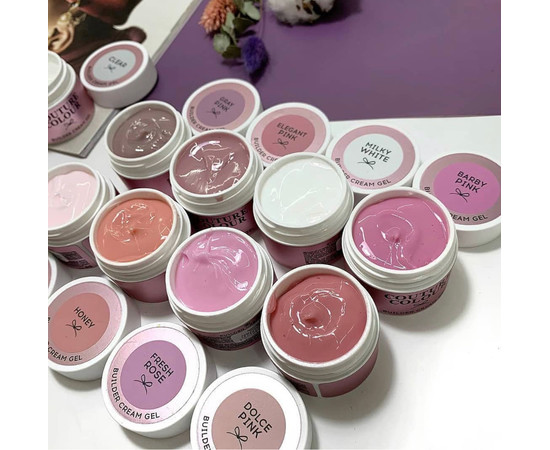 Зображення 3 Будівельний крем-гель Couture Colour Builder Cream Gel Elegant Pink рожевий димчастий, 50 мл, Об'єм (мл, г): 50, Колір: Elegant Pink