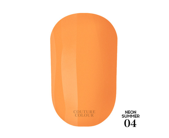Зображення 3 Гель-лак Couture Colour Neon Summer №04 оранжевий, 9 мл, Об'єм (мл, г): 9, Колір: 04