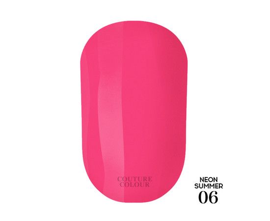 Зображення 3 Гель-лак Couture Colour Neon Summer №06 рожевий, 9 мл, Об'єм (мл, г): 9, Колір: 06