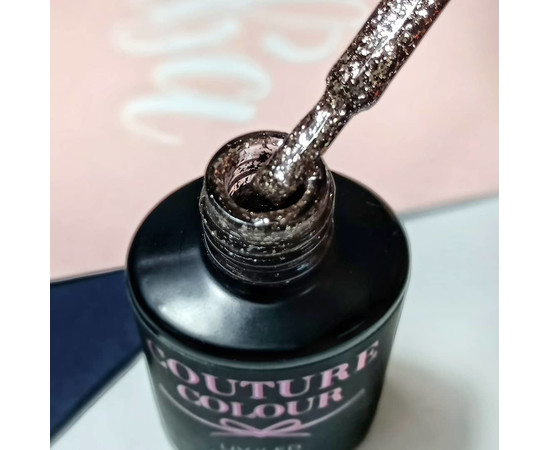 Зображення 4 Гель-лак Couture Colour Jewelry J07 (античне золото з блискітками), 9 мл, Об'єм (мл, г): 9, Колір: J07