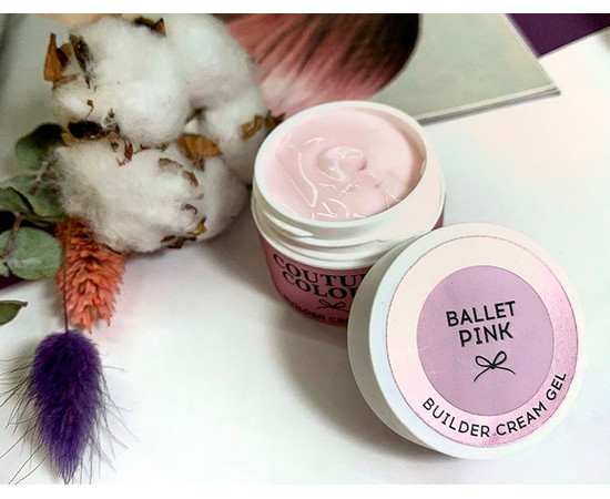 Изображение 2 Строительный крем-гель Couture Colour Builder Cream Gel Ballet Pink нежно-розовый, 50 мл, Объем (мл, г): 50, Цвет: Ballet Pink