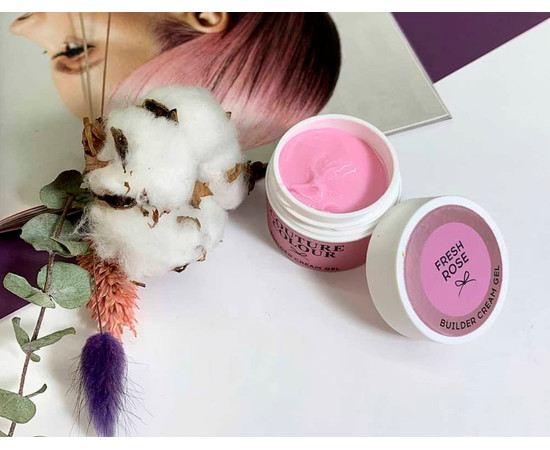 Зображення 2 Будівельний крем-гель Couture Colour Builder Cream Gel Fresh Rose яскраво-рожево-ліловий, 50 мл, Об'єм (мл, г): 50, Колір: Fresh Rose