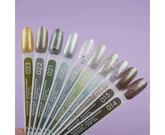 Зображення 4 Гель лак BABY Moon Dance Diamond №016 сріблясто-бежевий з різнобарвним глітером, 6 мл, Об'єм (мл, г): 6, Колір: 016