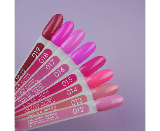 Зображення 3 Гель лак BABY Moon Dolce Rose №017 фуксія, 6 мл, Об'єм (мл, г): 6, Колір: 017