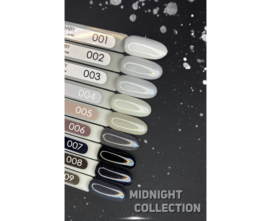 Зображення 4 Гель лак BABY Moon Midnight №007 глибокий чорний, 6 мл, Об'єм (мл, г): 6, Колір: 007