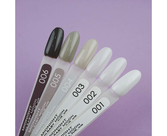 Зображення 3 Гель лак BABY Moon Midnight №003 напівпрозорий білий з блискітками, 6 мл, Об'єм (мл, г): 6, Колір: 003