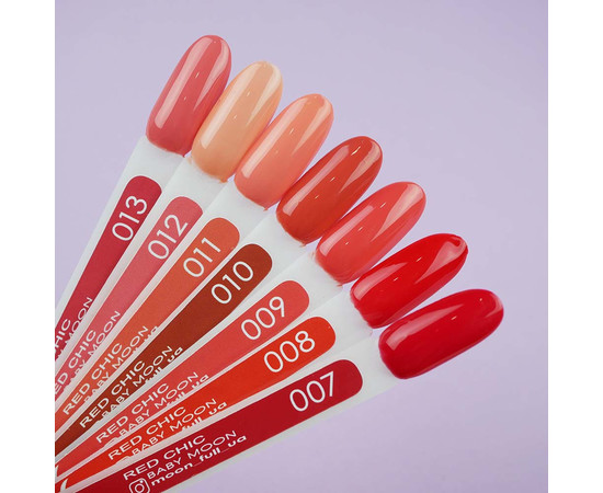 Зображення 2 Гель лак BABY Moon Red Chic №012 темний персик, 6 мл, Об'єм (мл, г): 6, Колір: 012