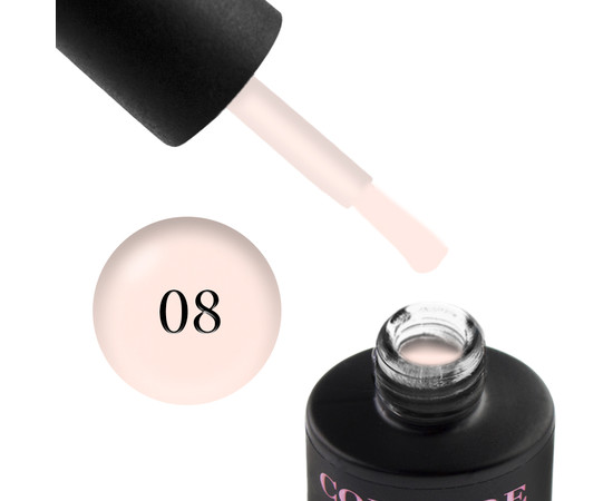 Зображення 2 Гель-лак Couture Colour Soft Nude 08 Молочно-рожевий з перламутром, 9 мл, Об'єм (мл, г): 9, Колір: 08