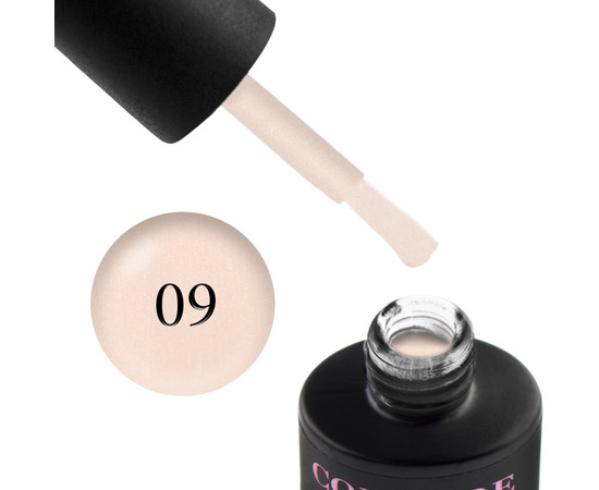 Зображення 2 Гель-лак Couture Colour Soft Nude 09 Світлий карамельно-рожевий з перламутром, напівпрозорий, 9 мл, Об'єм (мл, г): 9, Колір: 09