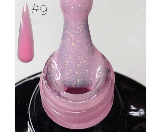 Зображення 2 База камуфлююча SAGA Color Base №09 ніжно-рожевий з шимером, 8 мл, Об'єм (мл, г): 8, Колір: 09