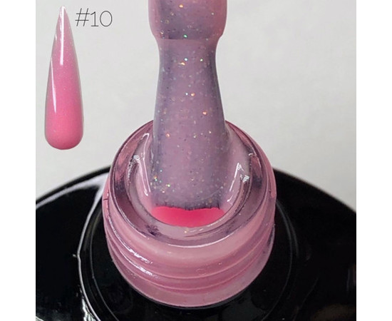 Изображение 2 База камуфлирующая SAGA Color Base №10 розовый с шимером, 30 мл, Объем (мл, г): 30, Цвет: 10