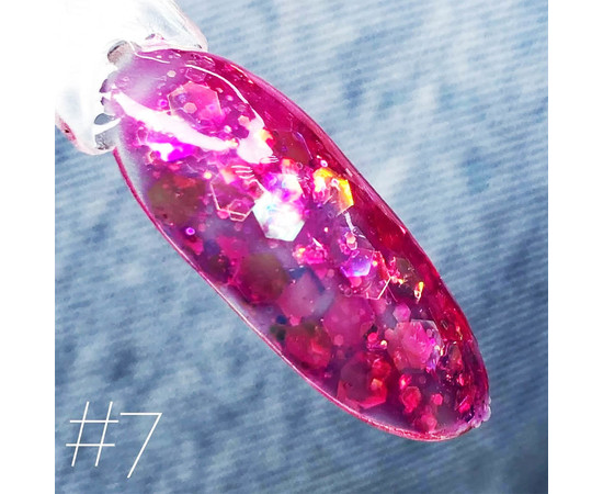 Изображение 2 Глиттерный гель SAGA GALAXY glitter №07, 8 мл, Объем (мл, г): 8, Цвет: 07