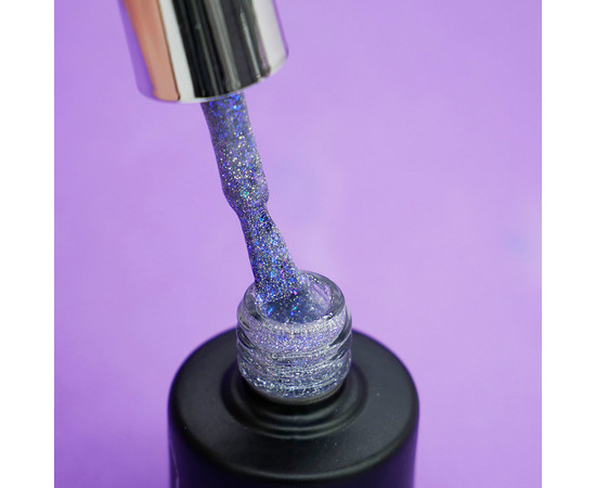 Изображение 2 Гель-лак светоотражающий SAGA Fiery Gel №18 сине-серебряный, 9 мл, Объем (мл, г): 9, Цвет: 18