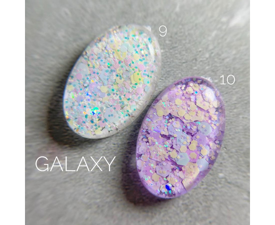Зображення 3 Глітерний гель SAGA GALAXY glitter №09, 8 мл, Об'єм (мл, г): 8, Колір: 09