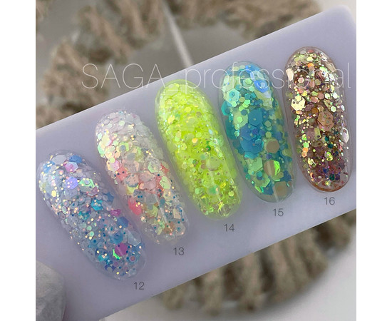Изображение 3 Глиттерный гель SAGA GALAXY glitter №12, 8 мл, Объем (мл, г): 8, Цвет: 12