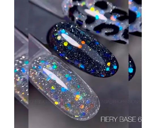 Изображение 5 База камуфлирующая SAGA Fiery Base №06 серебристый с блестками, светоотражающий, 8 мл, Объем (мл, г): 8, Цвет: 06