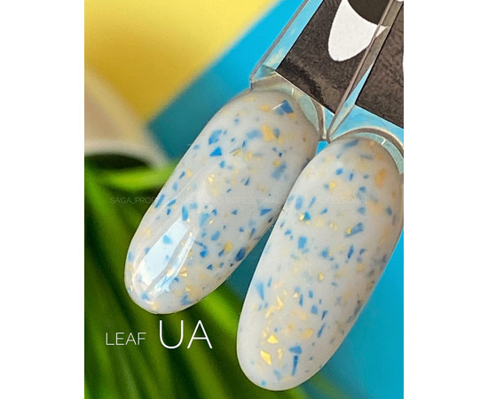 Зображення 3 База камуфлююча SAGA Leaf Base UA молочний з жовто-блакитною поталлю, 30 мл, Об'єм (мл, г): 30, Колір: UA