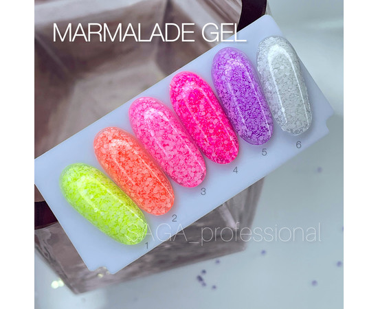 Зображення 3 Гель-лак SAGA Marmalade №06 прозорий з білими конфетті, 9 мл, Об'єм (мл, г): 9, Колір: 06