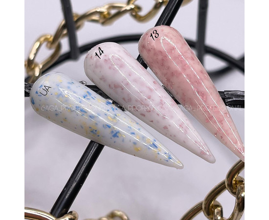 Изображение 3 База камуфлирующая SAGA Leaf Base №13 молочно-розовый с розовой поталью, 8 мл, Объем (мл, г): 8, Цвет: 13