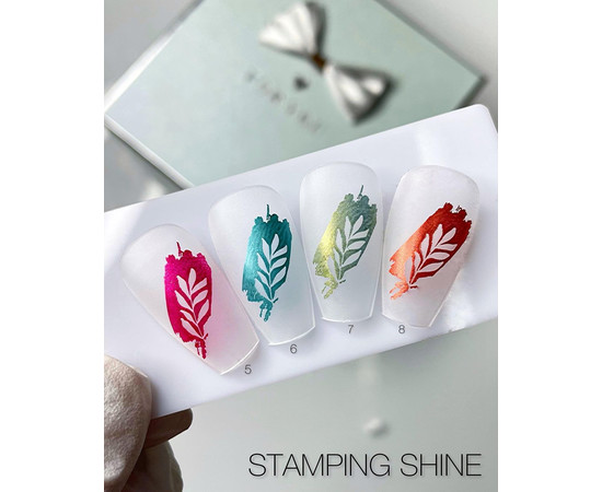 Изображение 3 Лак-краска для стемпинга SAGA Stamping Shine №07 зеленый перламутр, 8 мл, Объем (мл, г): 8, Цвет: 07