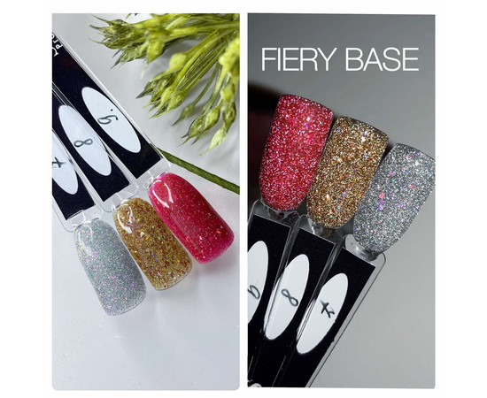 Зображення 2 База камуфлююча SAGA Fiery Base №07 срібло з слюдою, що переливається, 8 мл, Об'єм (мл, г): 8, Колір: 07