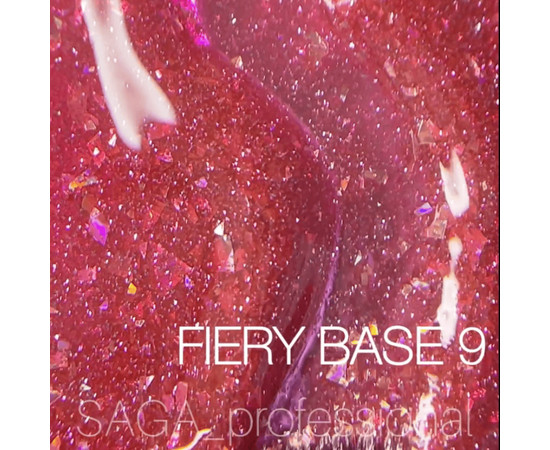 Изображение 3 База камуфлирующая SAGA Fiery Base №09 малиновый светоотражающий, 8 мл, Объем (мл, г): 8, Цвет: 09