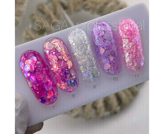 Изображение 4 Глиттерный гель SAGA GALAXY glitter №10, 8 мл, Объем (мл, г): 8, Цвет: 10