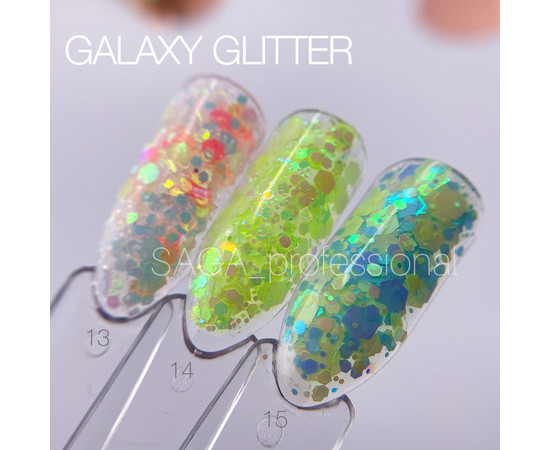 Изображение 4 Глиттерный гель SAGA GALAXY glitter №13, 8 мл, Объем (мл, г): 8, Цвет: 13