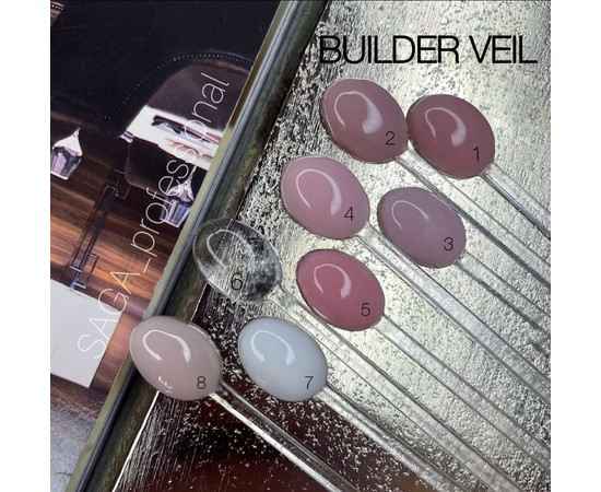 Изображение 2 Гель для наращивания SAGA Builder Gel Veil №08 бежевый, 30 мл, Объем (мл, г): 30, Цвет: 08